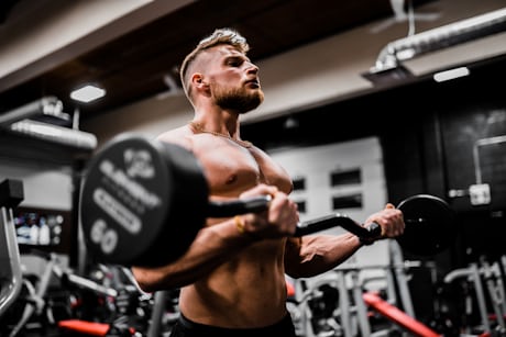 Person performing strength exercise